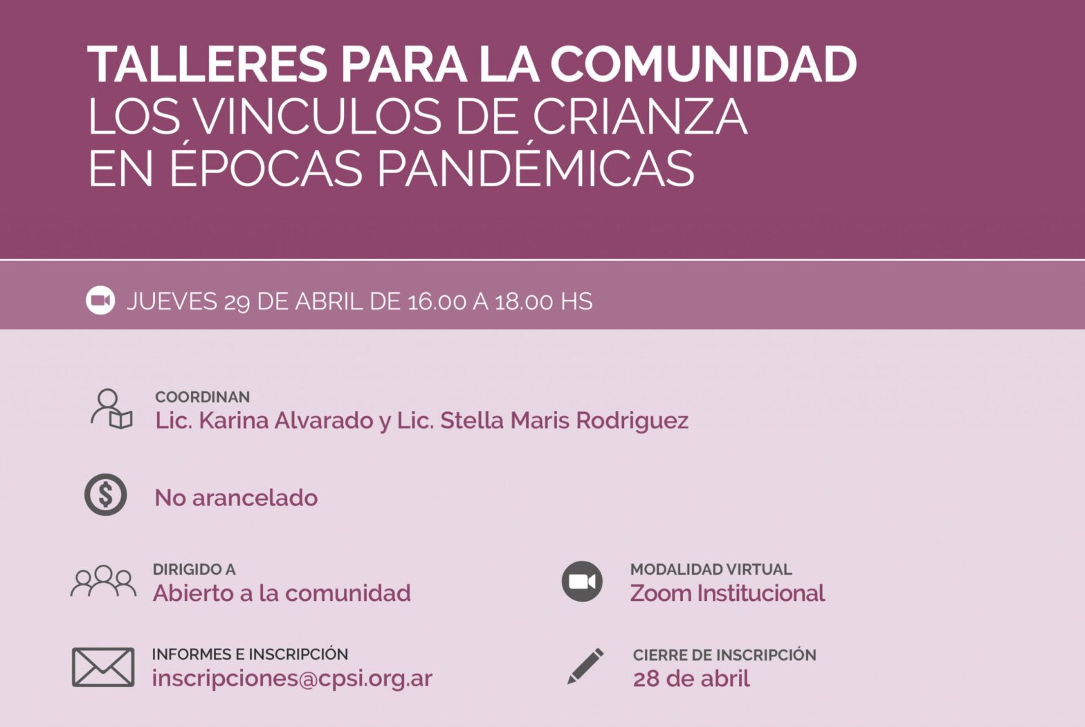 Talleres para la comunidad