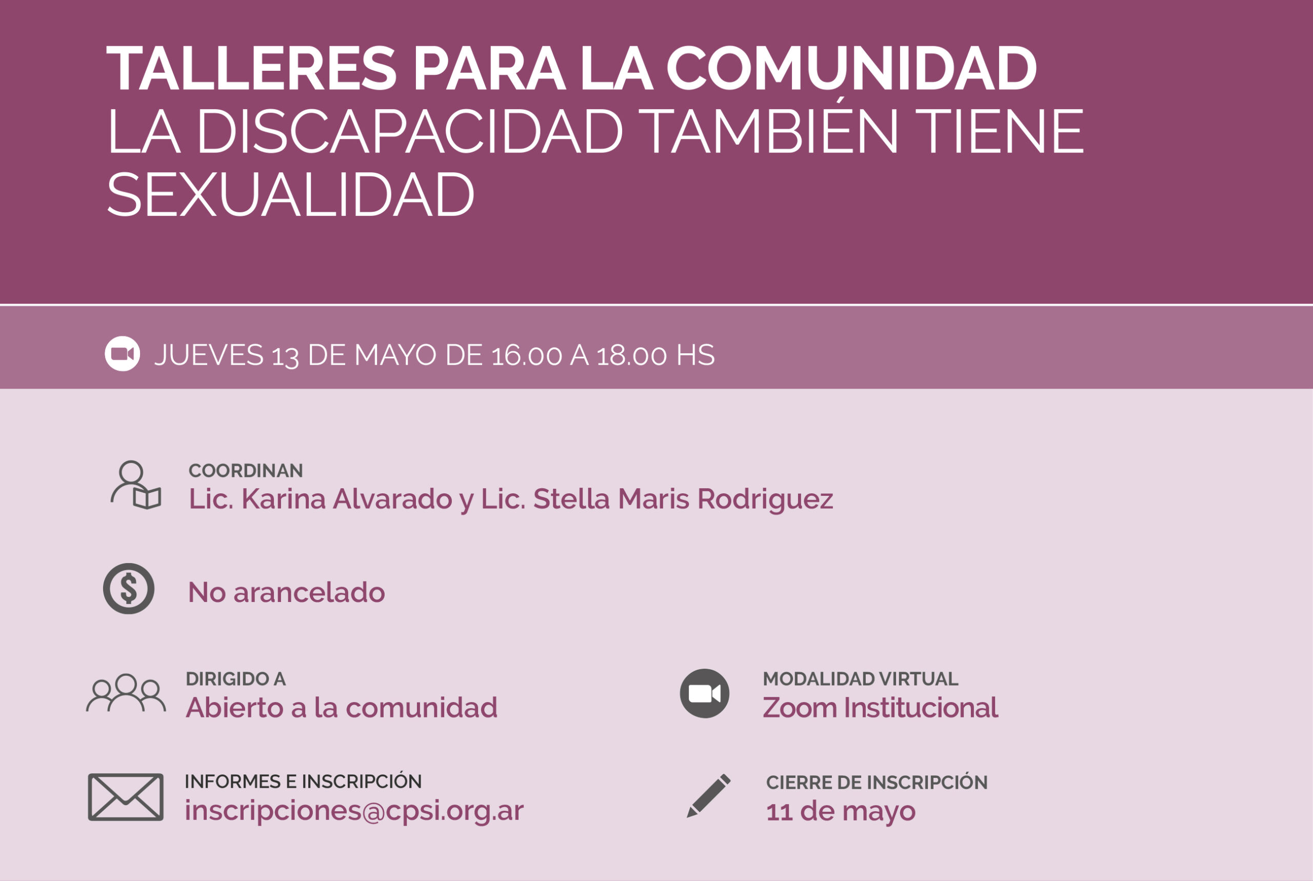 Talleres para la comunidad