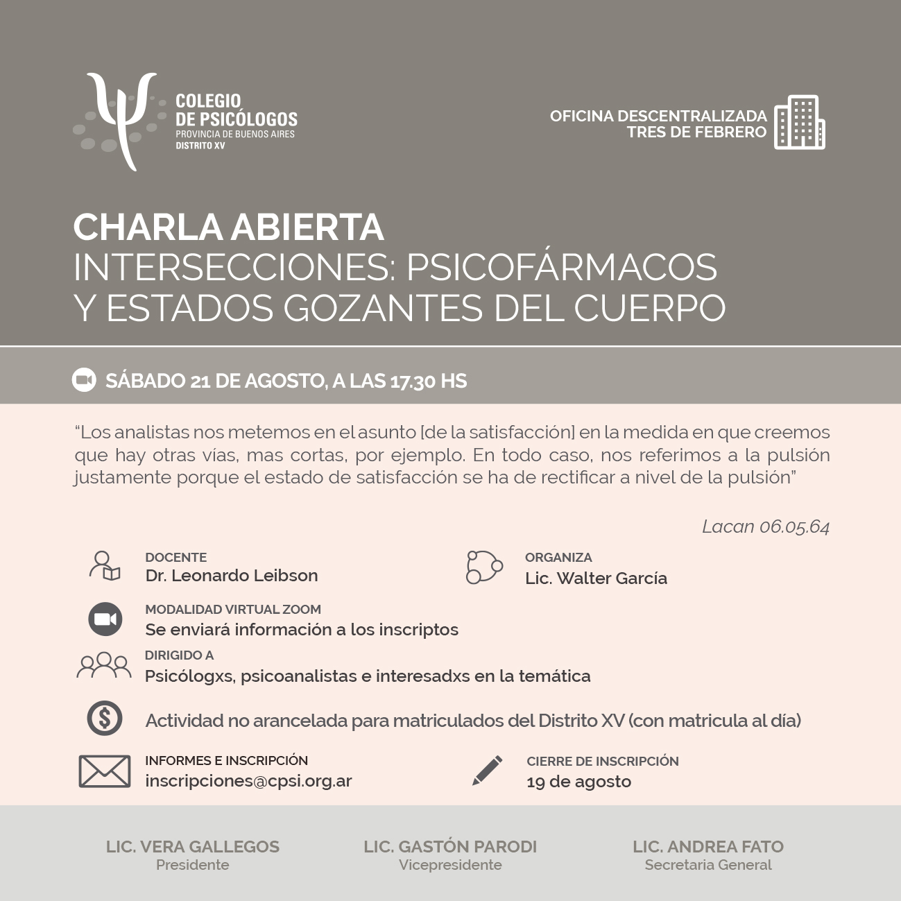 Charla abierta Intersecciones