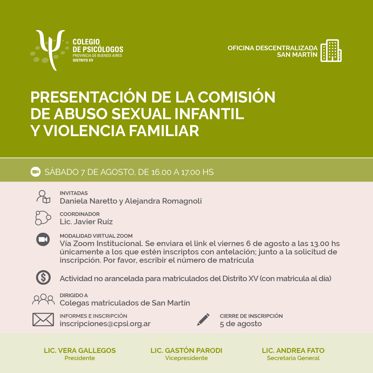 Presentación de la Comisión