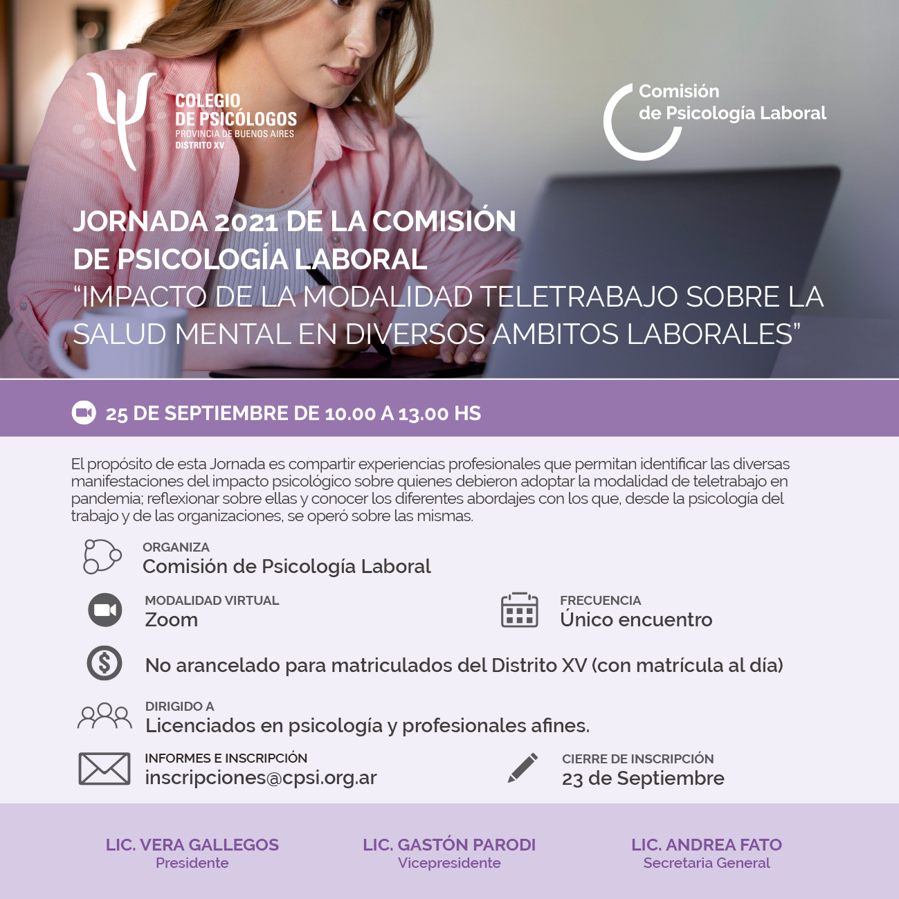 Jornada Comisión Psicología Laboral
