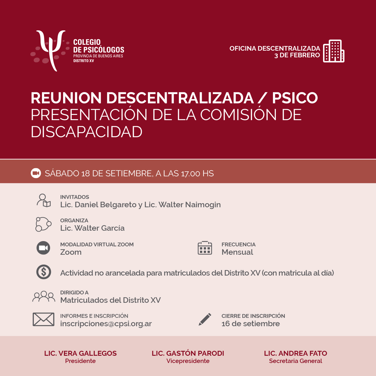 Reunión descentralizada / PSICO