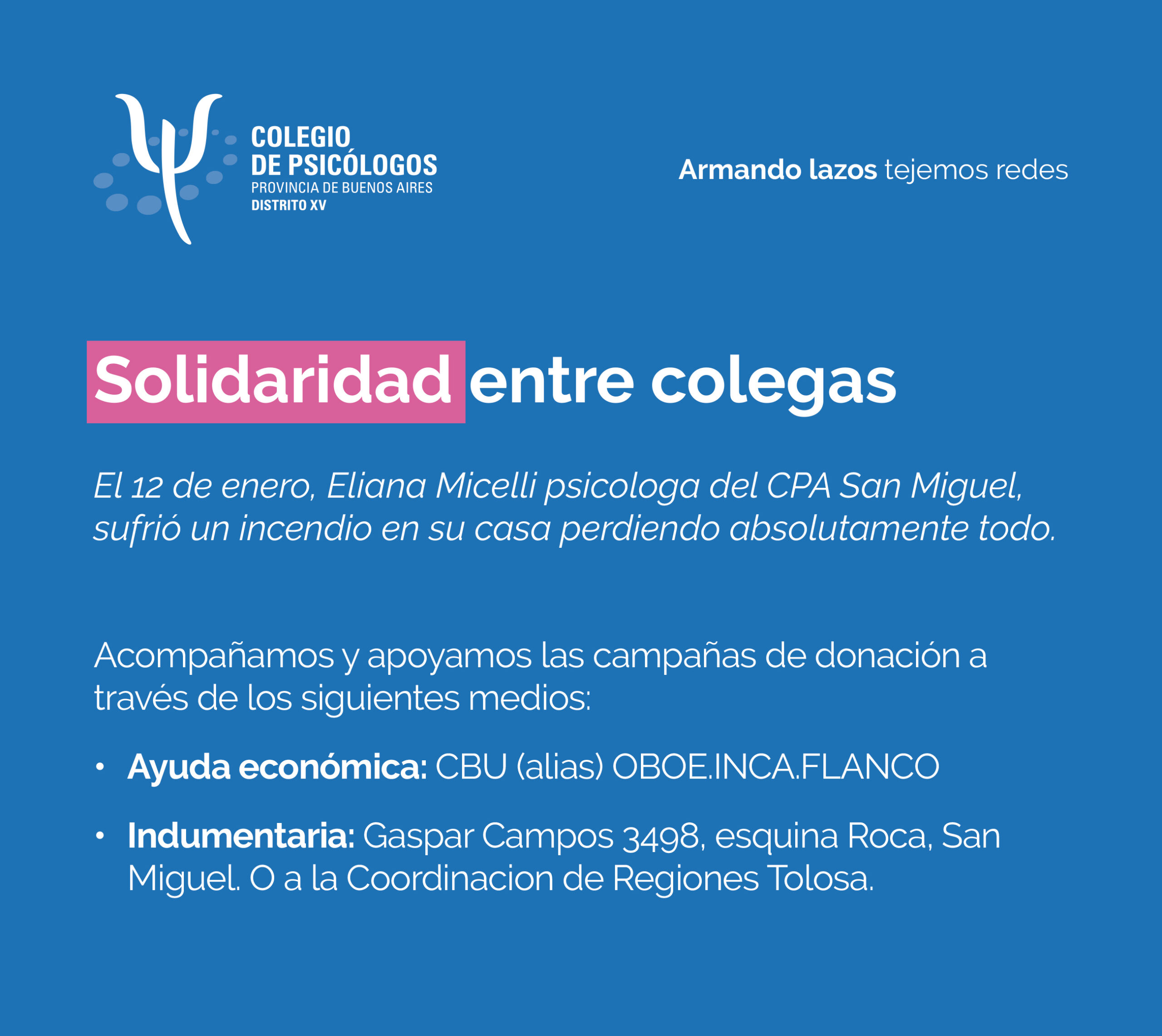 Solidaridad entre colegas