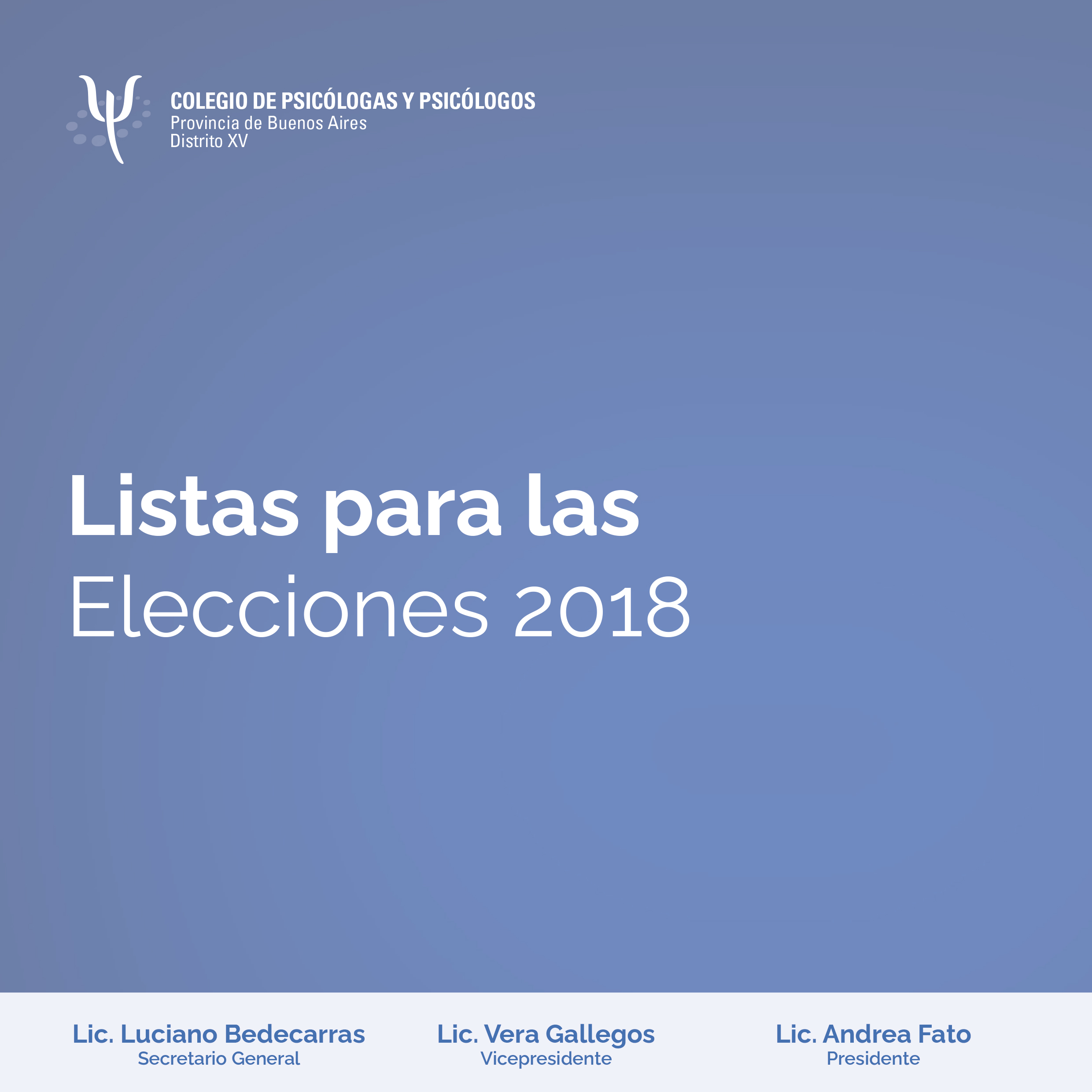 Listas para las elecciones 2018