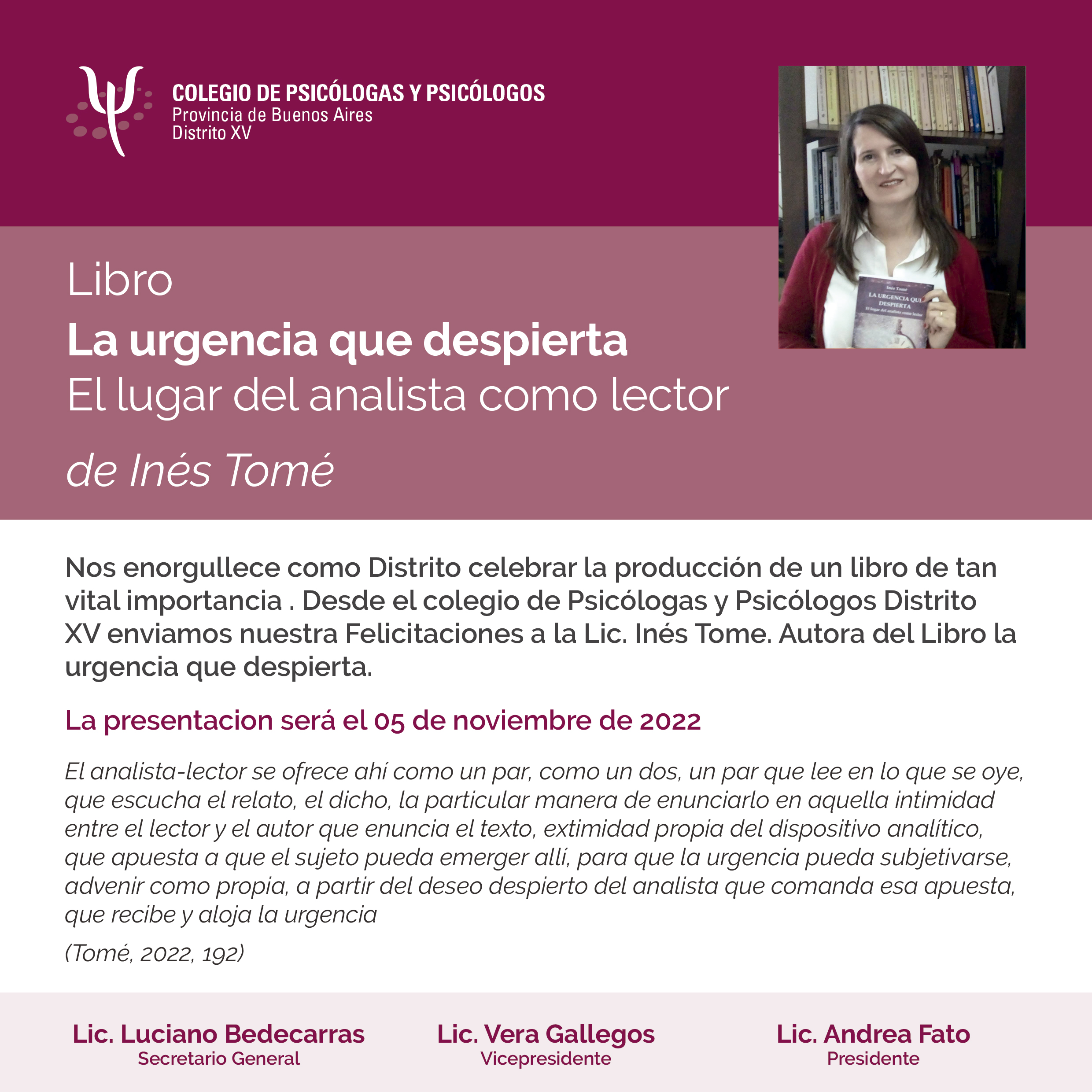 La urgencia que despierta