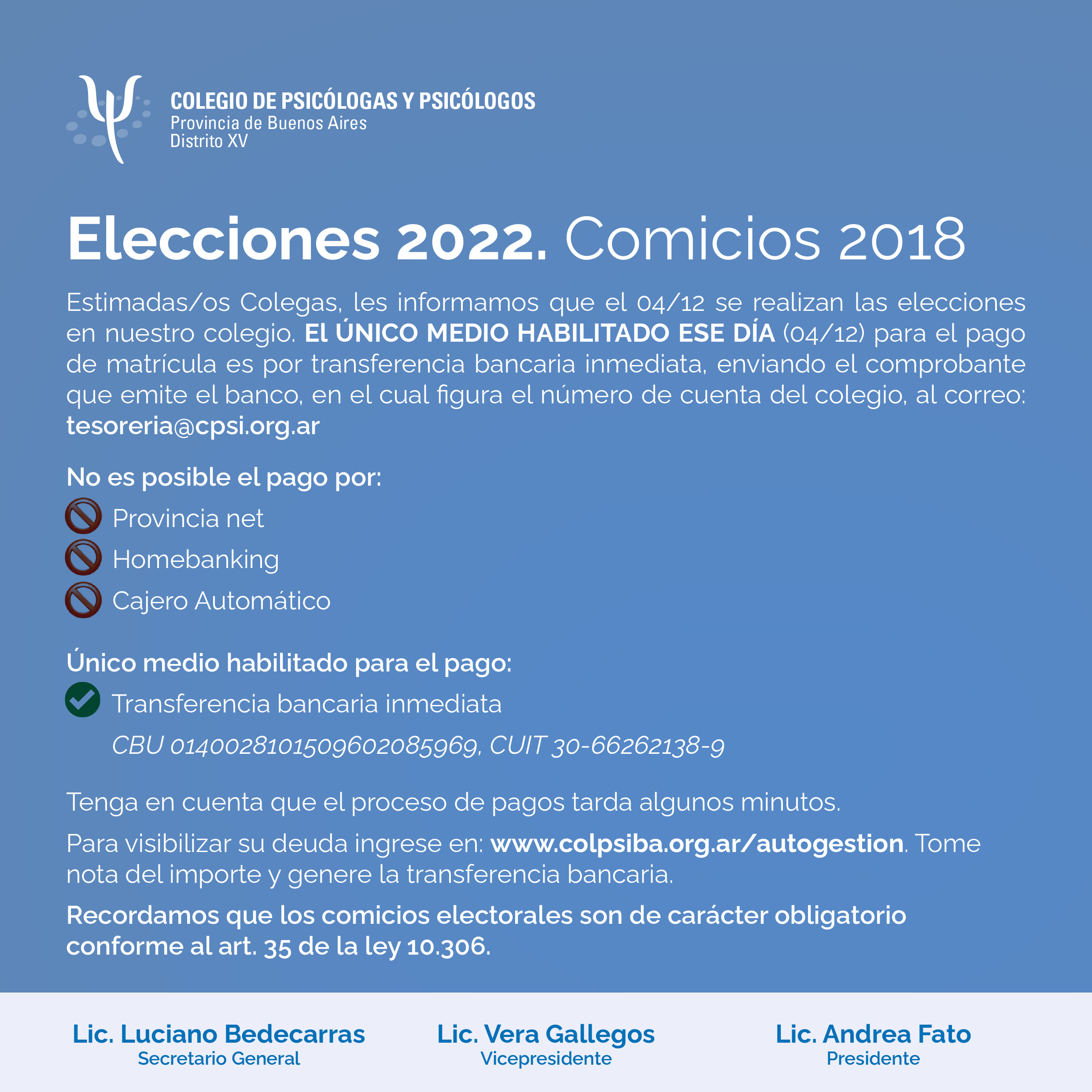 Elecciones 2022. Comicios 2018