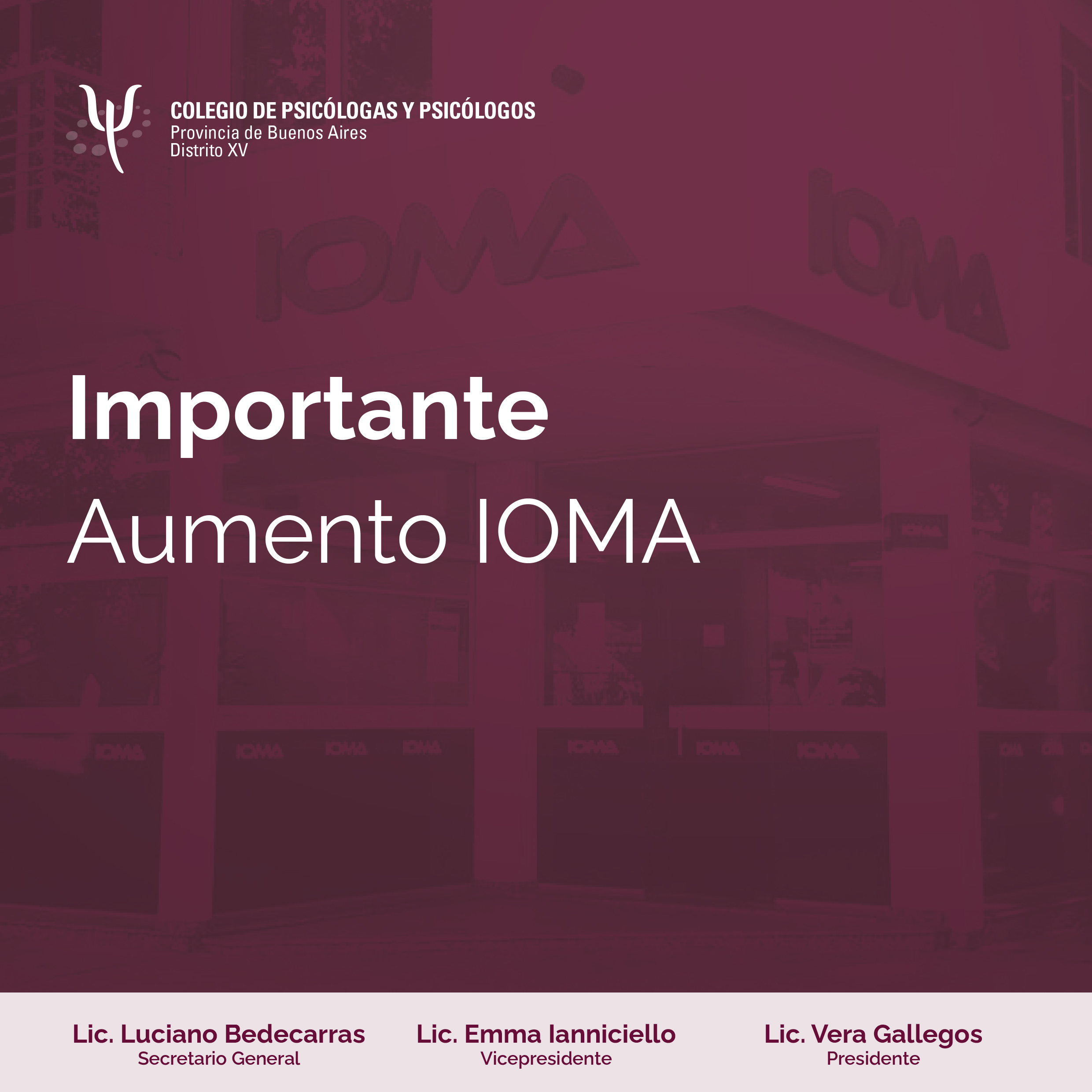 Importante Aumento IOMA